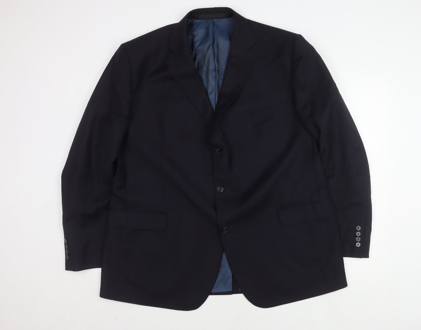 Marks and Spencer Men's Blue Striped Blazer 48R