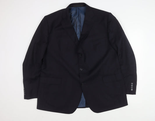 Marks and Spencer Men's Blue Striped Blazer 48R