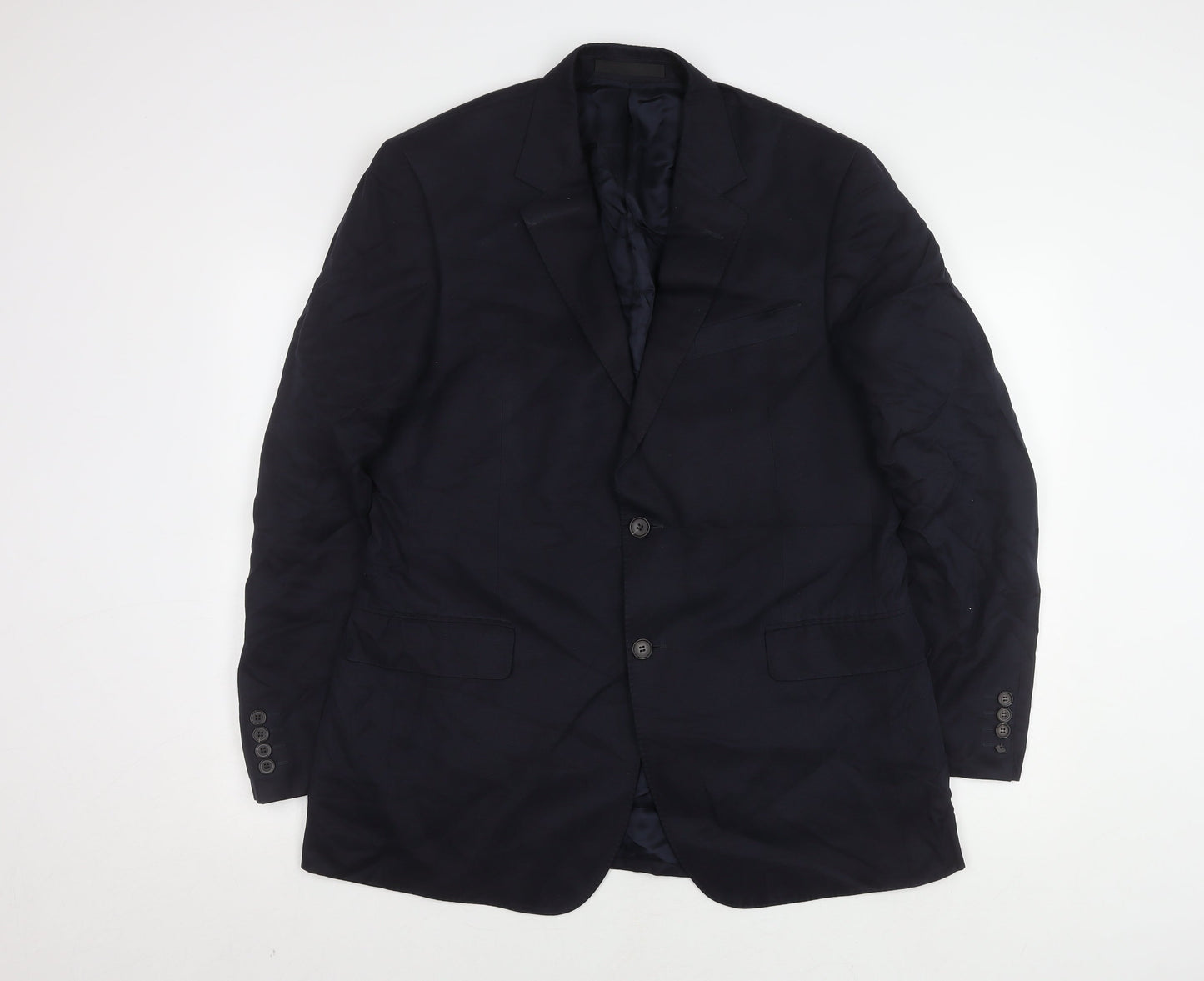 Marks and Spencer Men's Blue Blazer, Size 42, Wool Blend