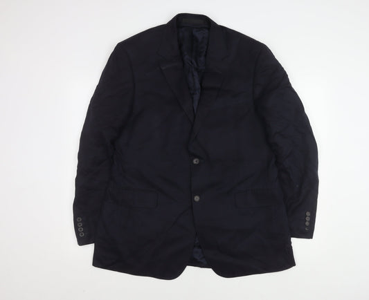 Marks and Spencer Men's Blue Blazer, Size 42, Wool Blend
