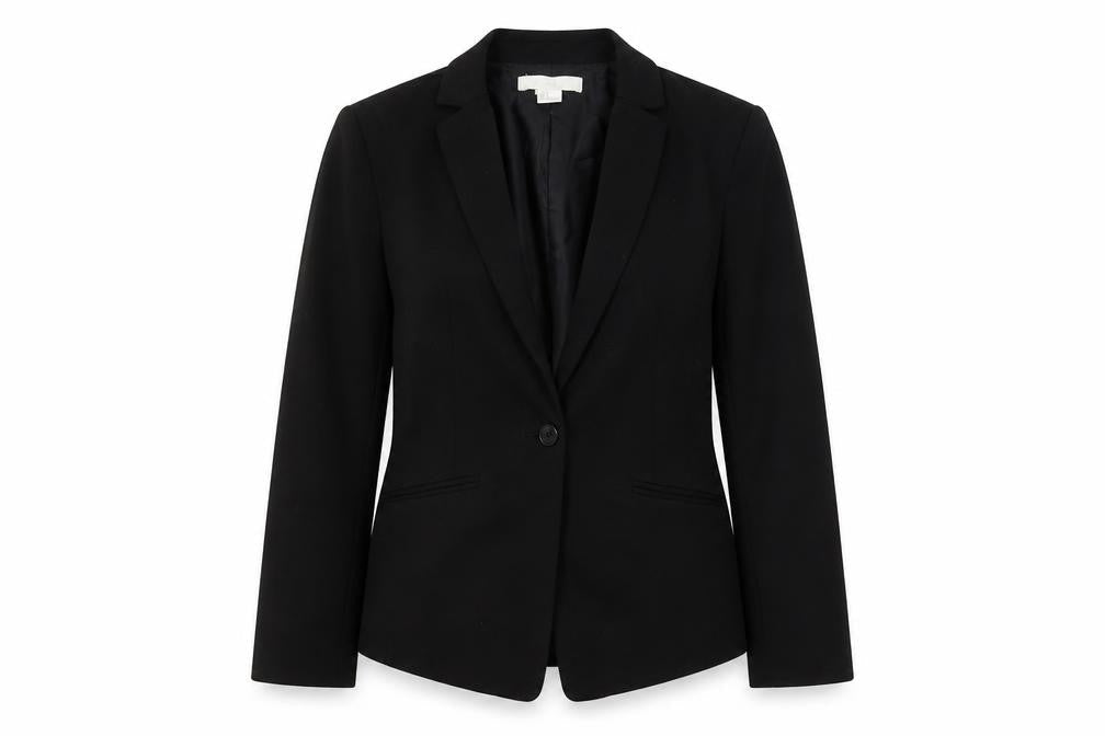 H&M Women's Black Blazer, Size 2, Elegant Fit
