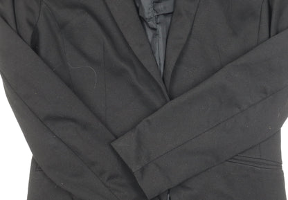 H&M Women's Black Blazer, Size 2, Elegant Fit