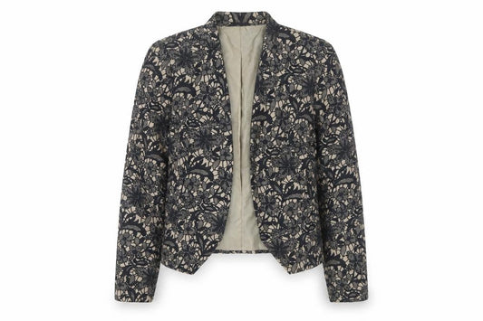Per Una Women's Black Floral Blazer Jacket Size 16