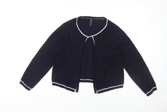 Zoe+Phoebe Women's Blue Cardigan - Size L