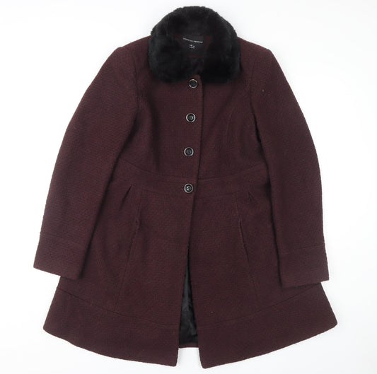 Dorothy Perkins Women's Wool Coat Brown Size 14