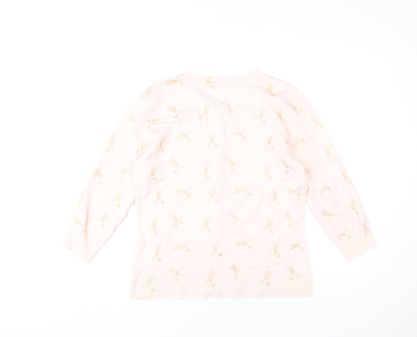 M&Co Women's Pink Cardigan Size 14 Animal Print