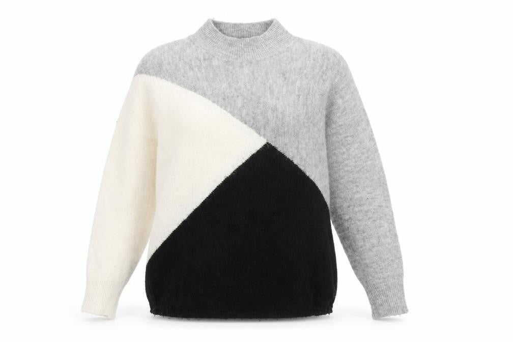 Dorothy Perkins Women's Grey Black Ivory Jumper Size 12