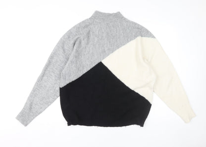 Dorothy Perkins Women's Grey Black Ivory Jumper Size 12
