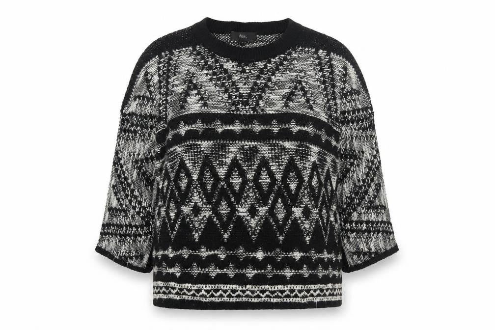 Next Women's Black Geometric Pullover Jumper M