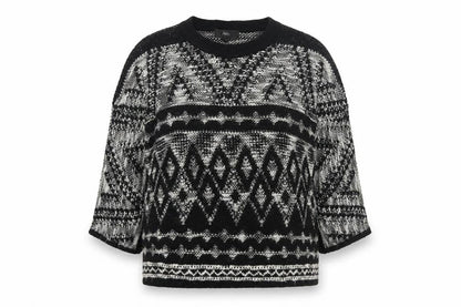 Next Women's Black Geometric Pullover Jumper M