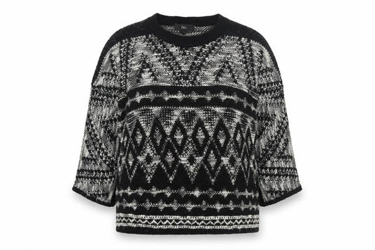 Next Women's Black Geometric Pullover Jumper M