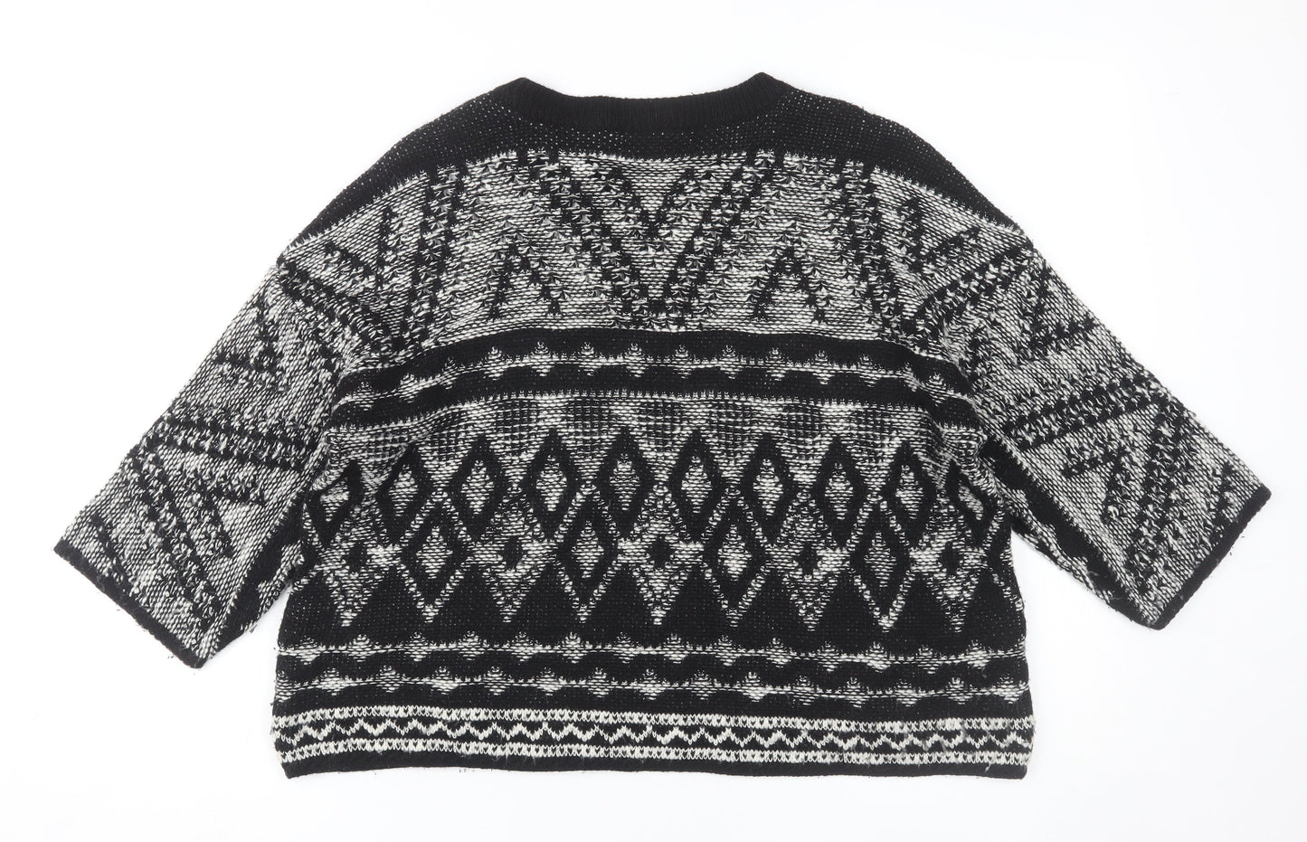 Next Women's Black Geometric Pullover Jumper M
