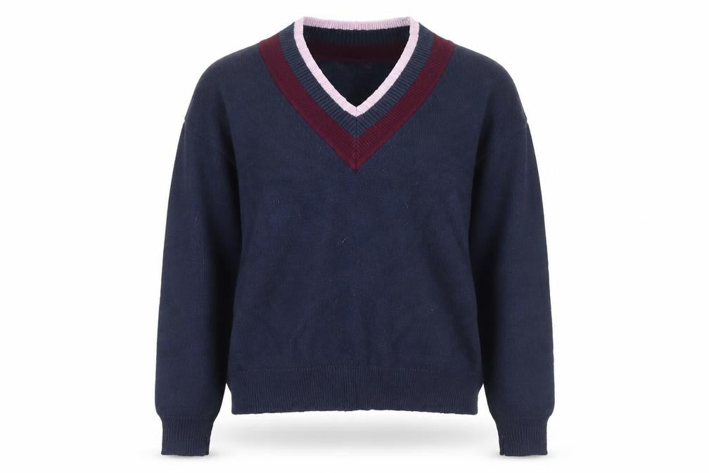 Marks & Spencer Women's Blue V-Neck Jumper M