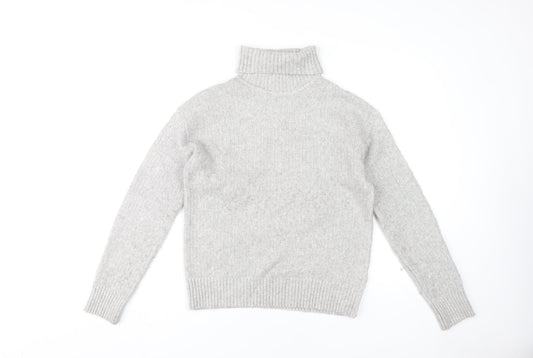 Marks and Spencer Women's Grey Roll Neck Jumper S