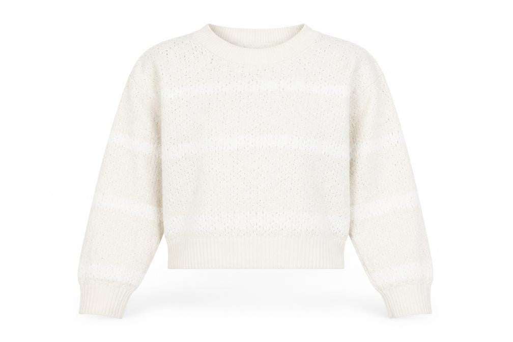 MNG Women Ivory Pullover Jumper, Size M, Autumn Style