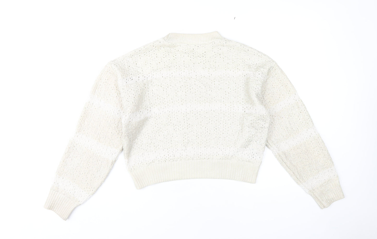 MNG Women Ivory Pullover Jumper, Size M, Autumn Style