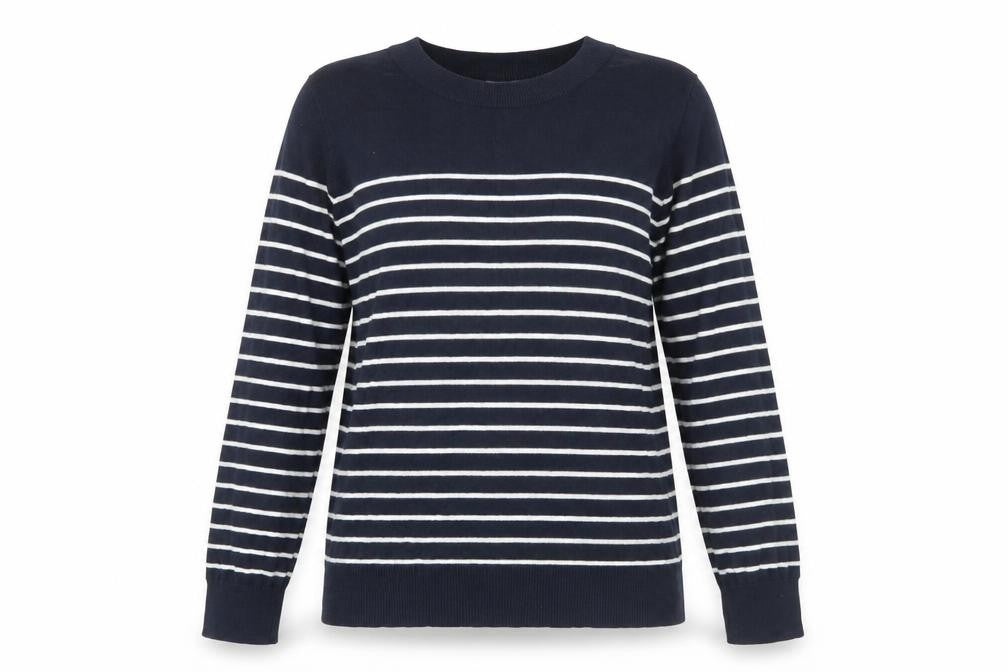 Next Women's Blue Striped Pullover Jumper L