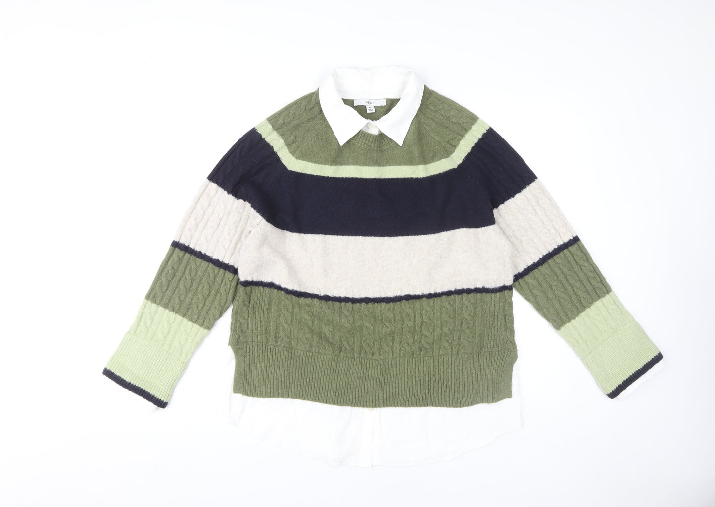 Next Women’s Multicoloured Cable-Knit Jumper, Size M