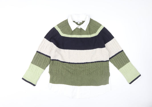 Next Women’s Multicoloured Cable-Knit Jumper, Size M
