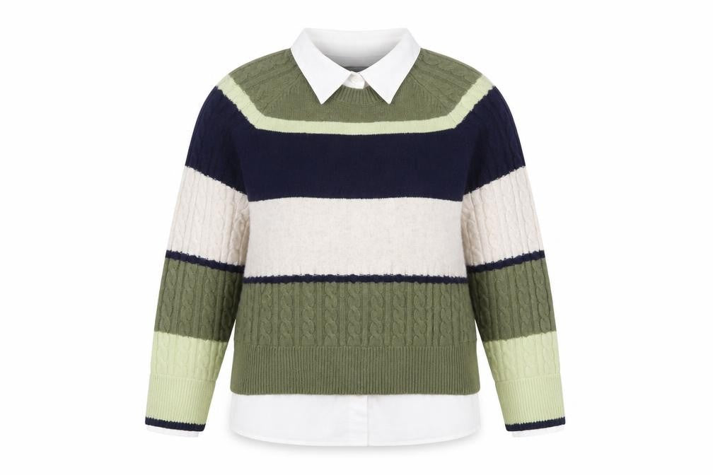 Next Women’s Multicoloured Cable-Knit Jumper, Size M