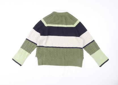 Next Women’s Multicoloured Cable-Knit Jumper, Size M