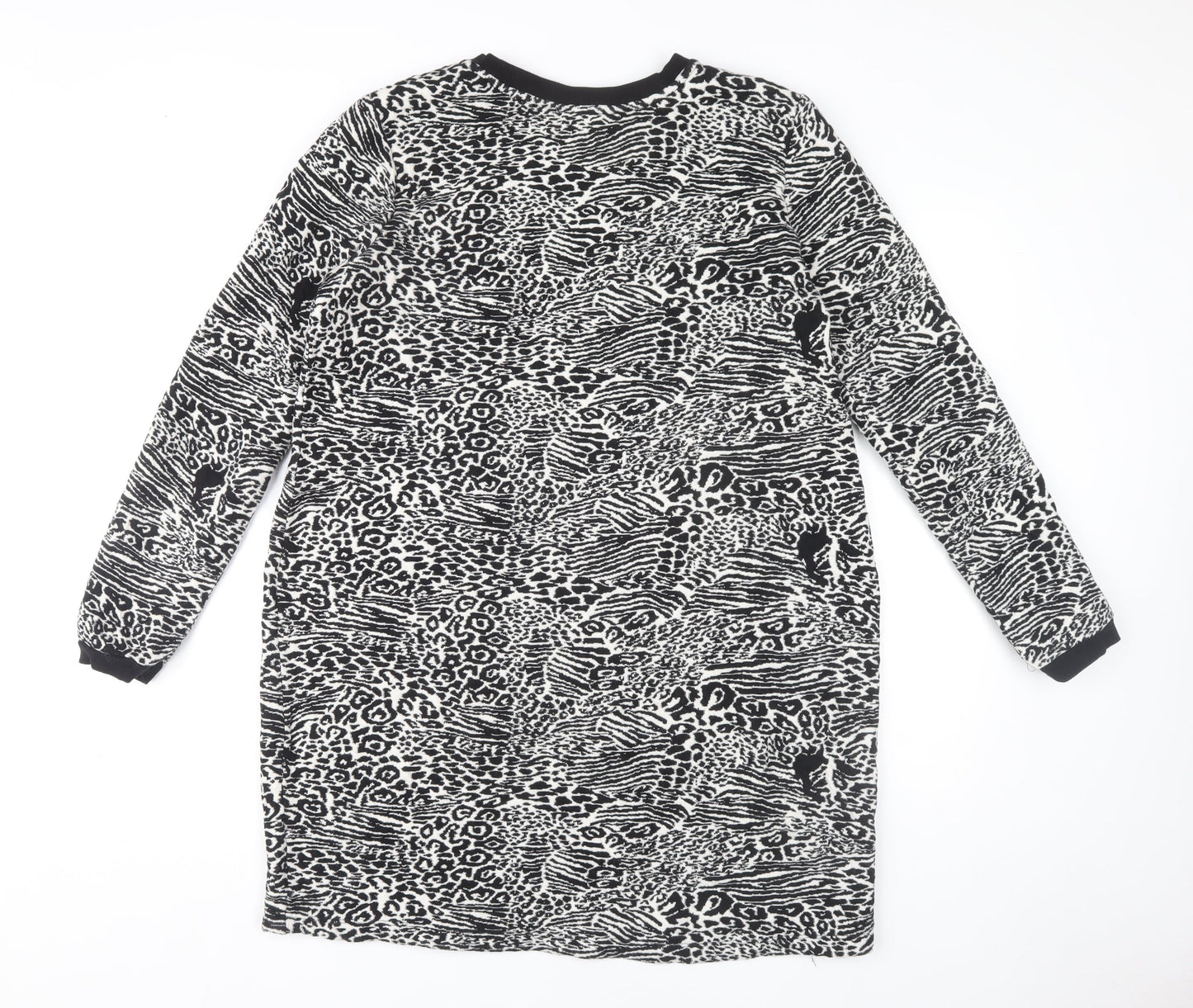 Marks and Spencer Women's Black Animal Print Long Sleeve Dress