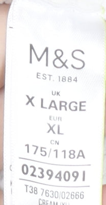 Marks & Spencer Women’s XL White Striped Pullover Jumper