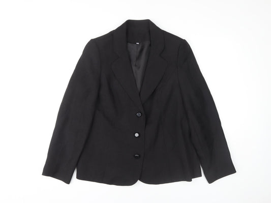 Emma Blake Women's Black Blazer Size 14 Classic Fit