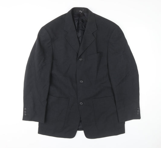 Ciro Citterio Men's Black Wool Blazer 38S