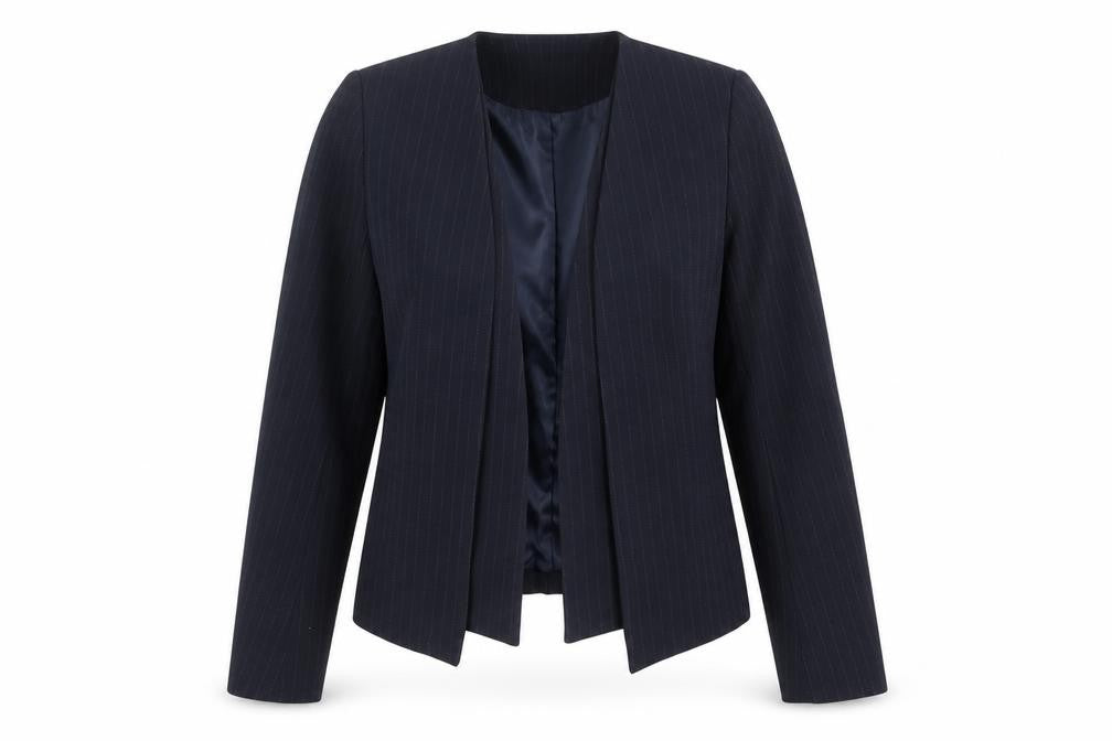 Next Women's Black Pinstripe Blazer, Size 8, Workwear
