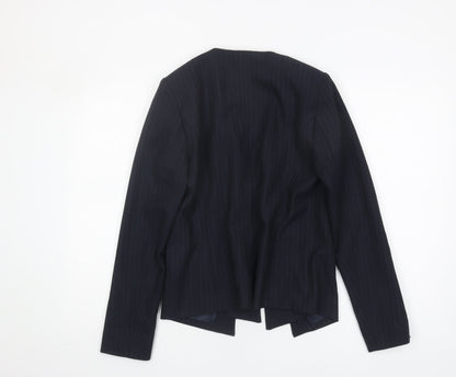 Next Women's Black Pinstripe Blazer, Size 8, Workwear