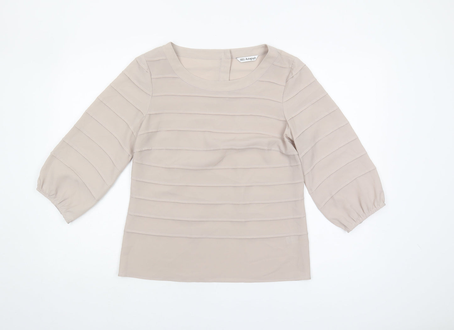 Marks and Spencer Women's Beige Blouse Size 10