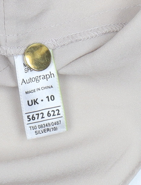 Marks and Spencer Women's Beige Blouse Size 10