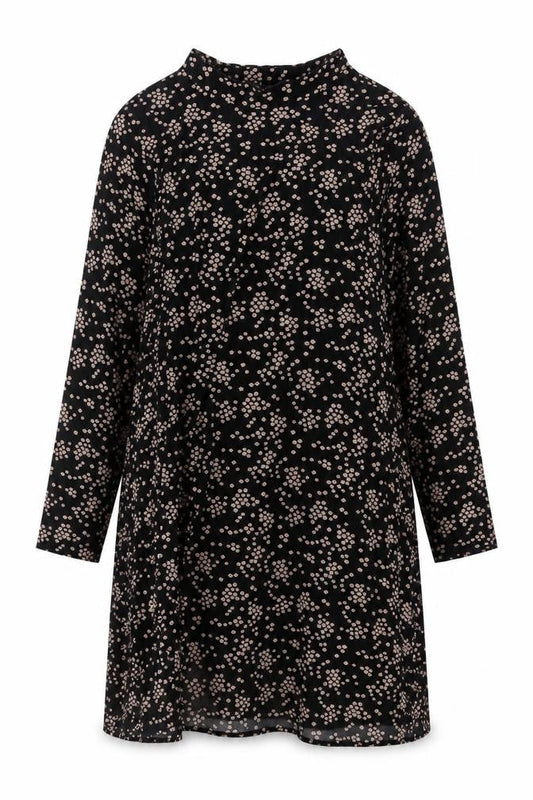 New Look Women Black Floral Long Sleeve Shift Dress