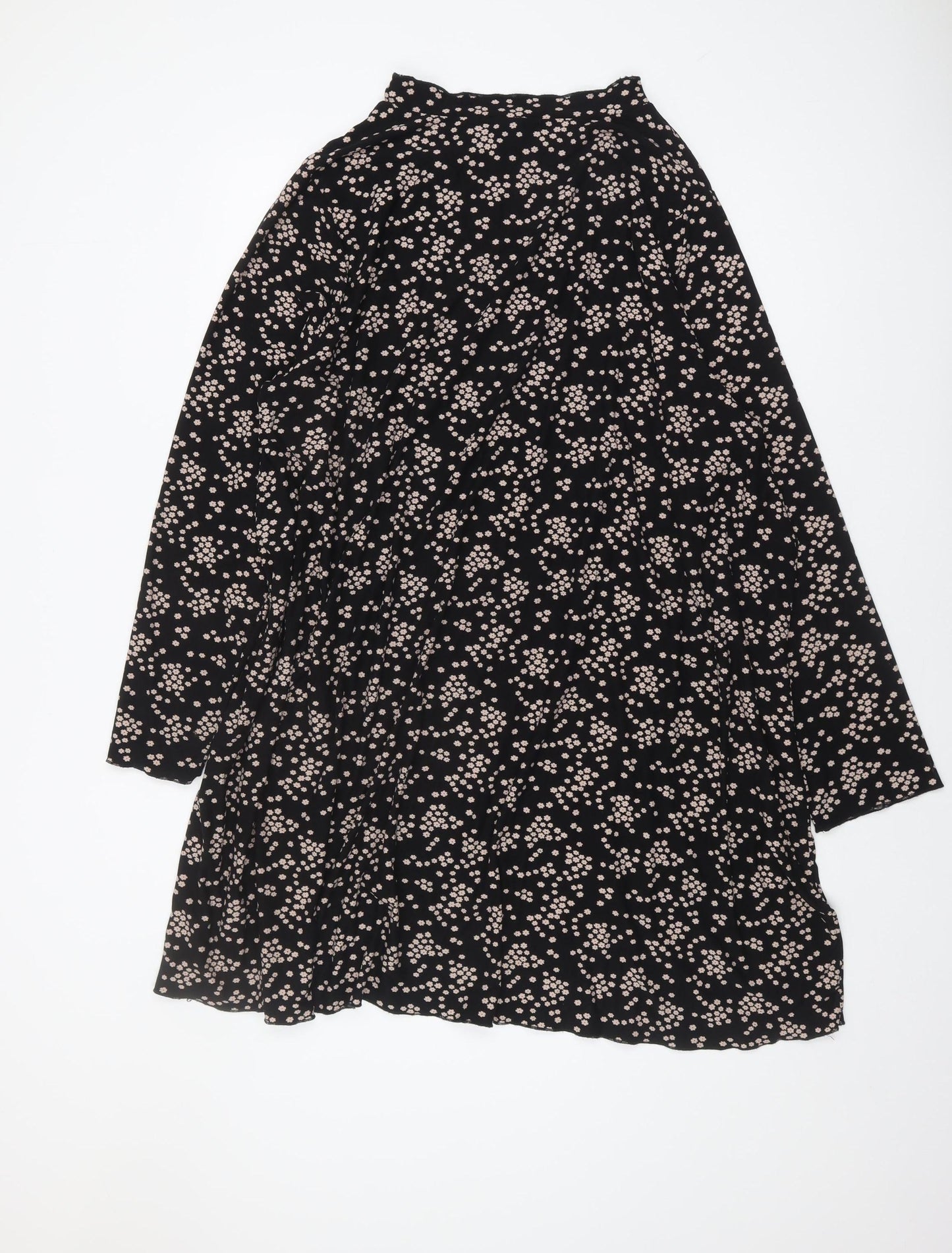 New Look Women Black Floral Long Sleeve Shift Dress