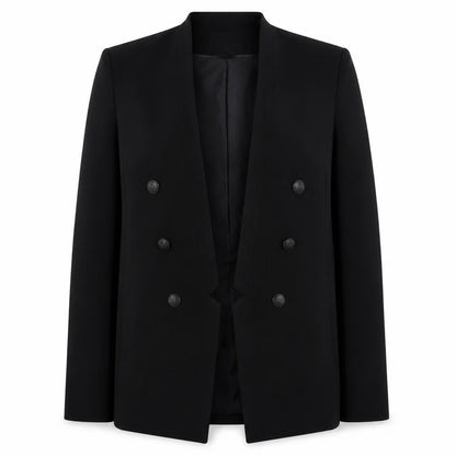 H&M Women’s Black Blazer - Size 8, Double-Breasted