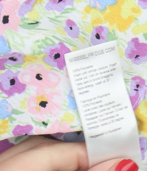 Miss Selfridge Women's Multicoloured Floral Blouse Size 10