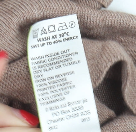 Marks and Spencer Women's Beige Polka Dot Pullover Jumper Size 12