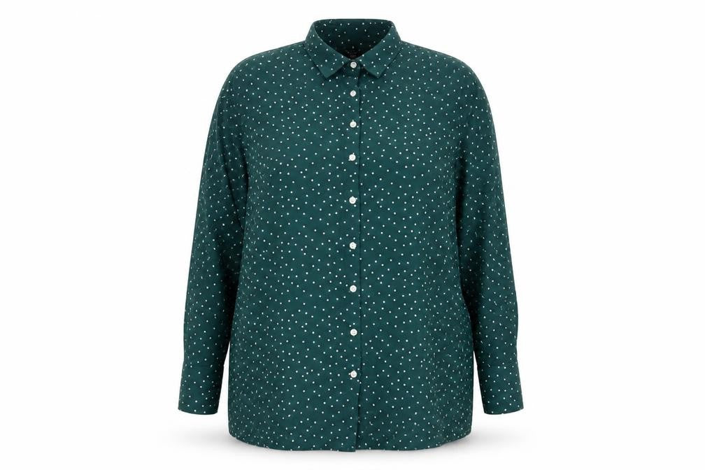New Look Women's Green Polka Dot Maternity Shirt