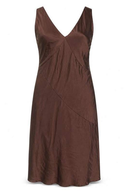 ASOS Women's Brown Slip Dress Plus Size V-Neck