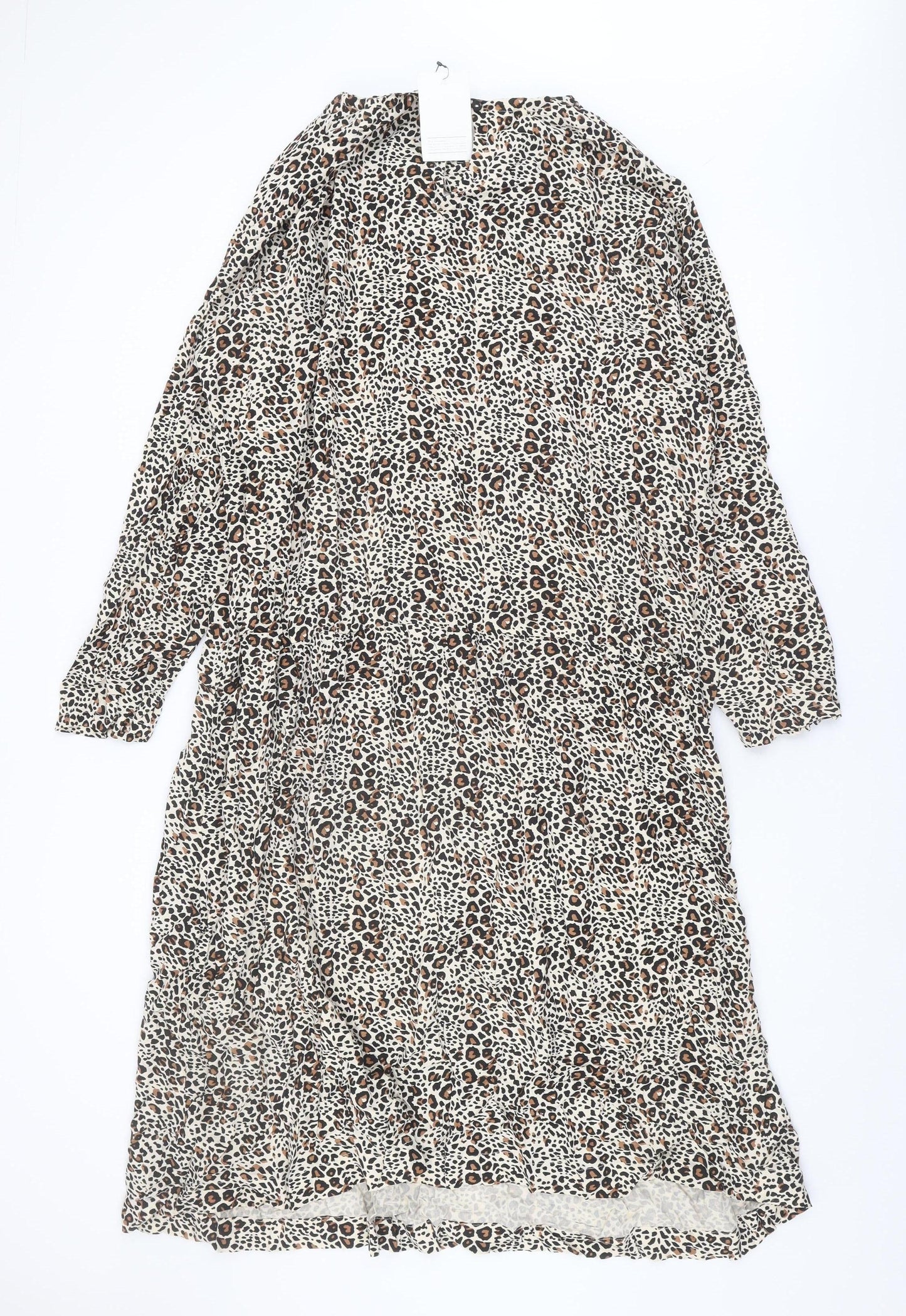 ASOS Women Animal Print Dress Multicoloured Size 26