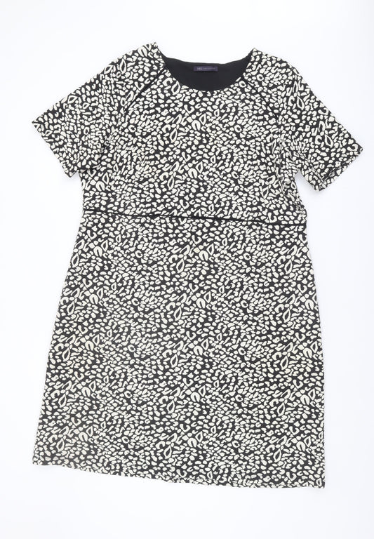 Marks and Spencer Women's Black Print Dress Size 22