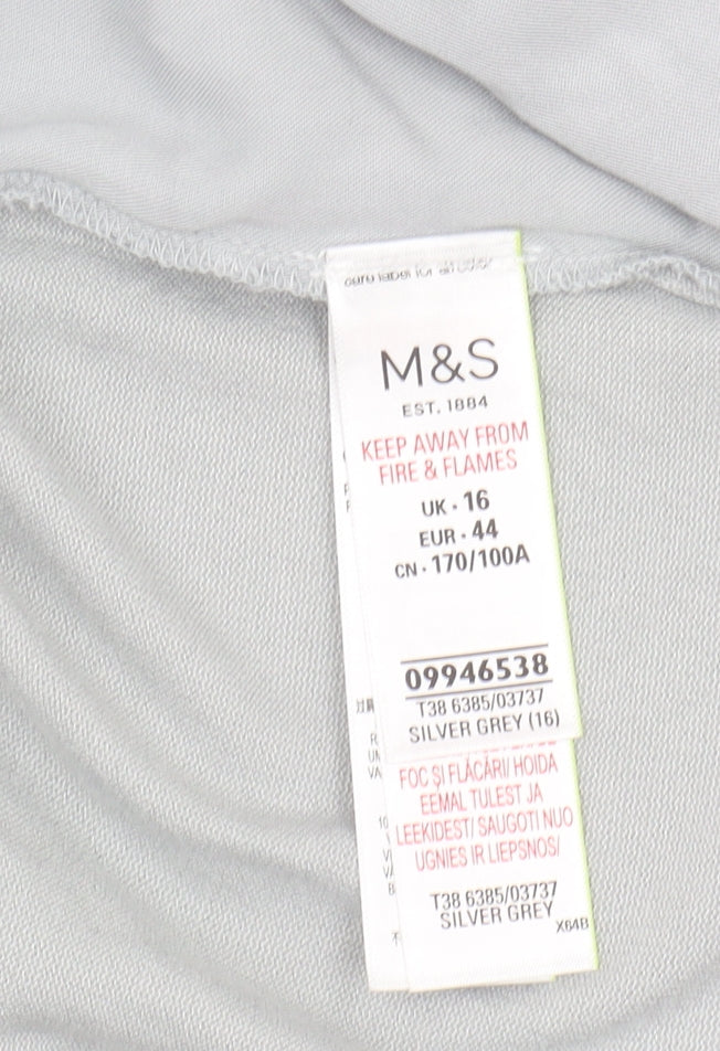 Marks and Spencer Women's Grey Open Front Cardigan UK 16