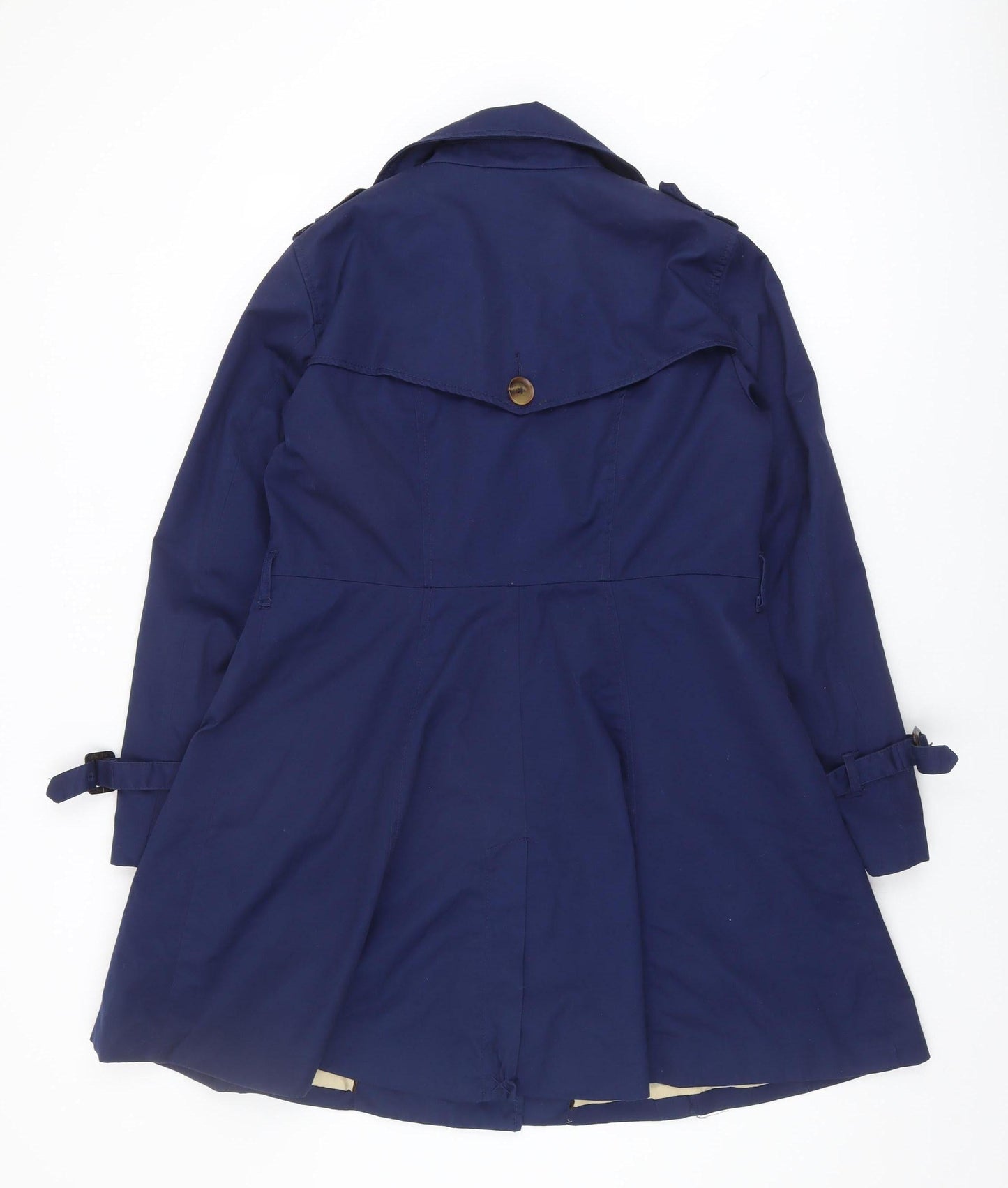 H&M Women's Blue Trench Coat, Size 14
