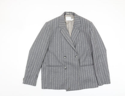 ASOS Womens Grey Pinstripe Suit Jacket 38