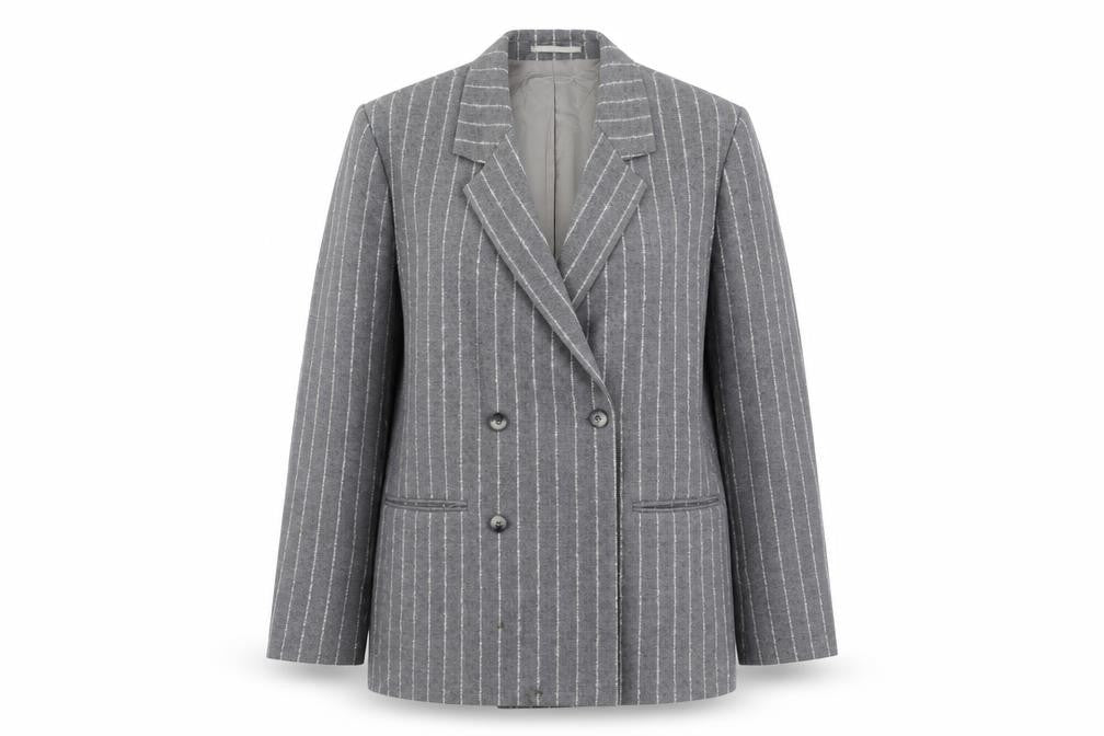 ASOS Unisex Grey Pinstripe Suit Jacket 38
