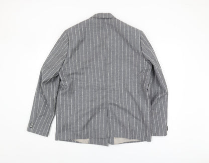 ASOS Womens Grey Pinstripe Suit Jacket 38