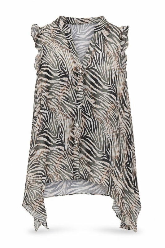 Roman Women's Multicoloured Zebra Print Blouse Size 14