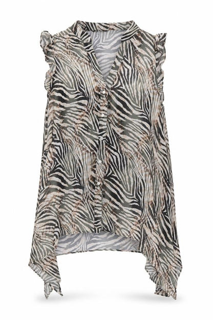 Front view of Roman Women's Multicoloured Zebra Print Blouse, size 14