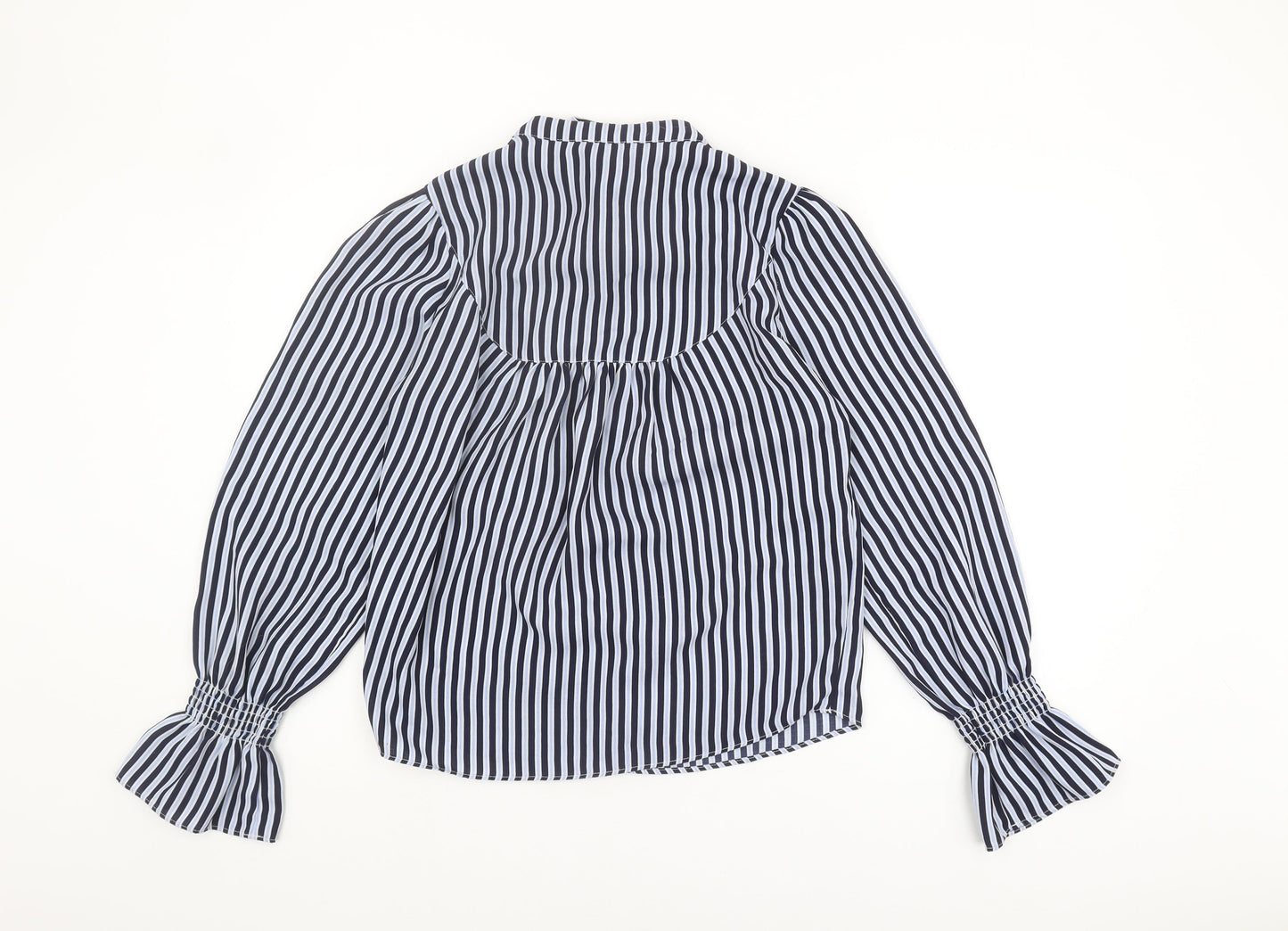 Warehouse Women's Striped Balloon Sleeve Blouse, Size 8